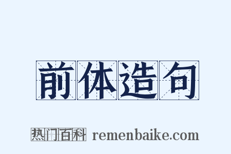 前体造句是什么意思的图片